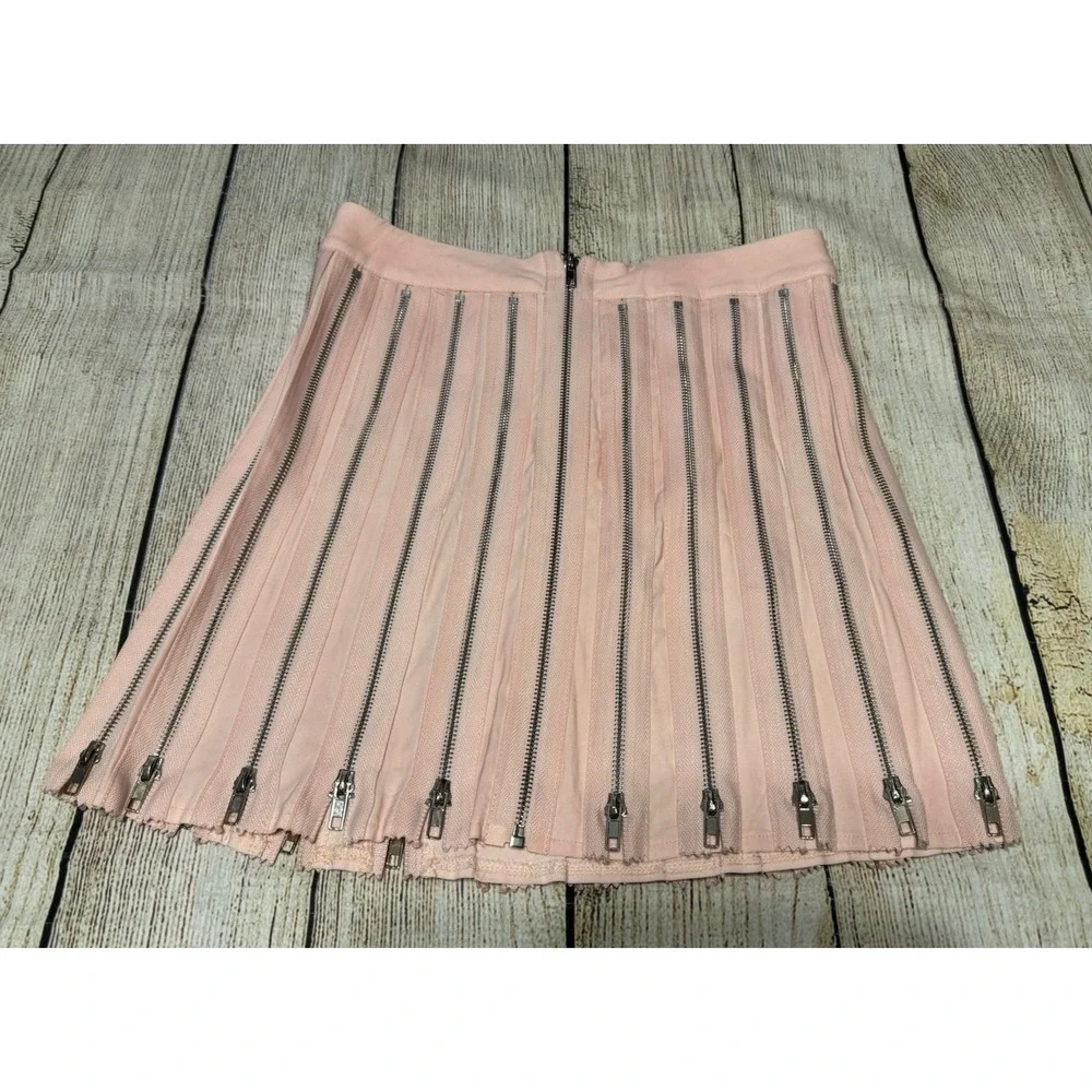 Hot & Delicious Pink High Waisted Zipper Skirt Sz M EXCELLENT Unique Gothic GT31